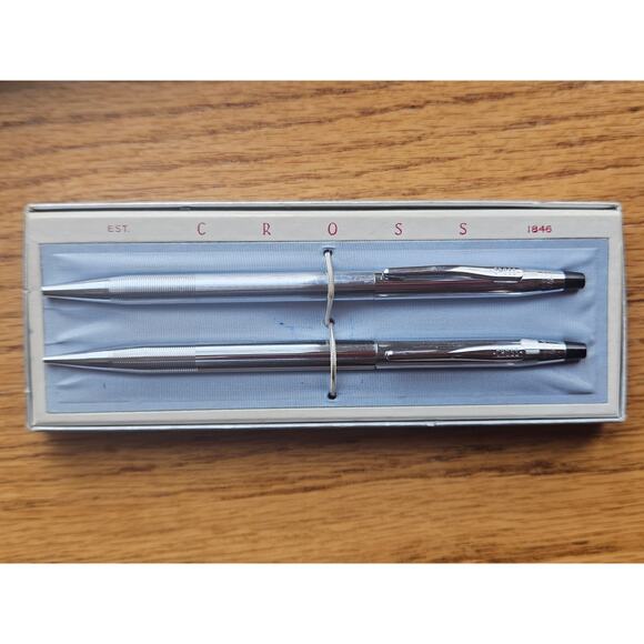 Cross Classic Century Chrome Ballpoint Pen & Pencil Set. - Picture 3 of 8